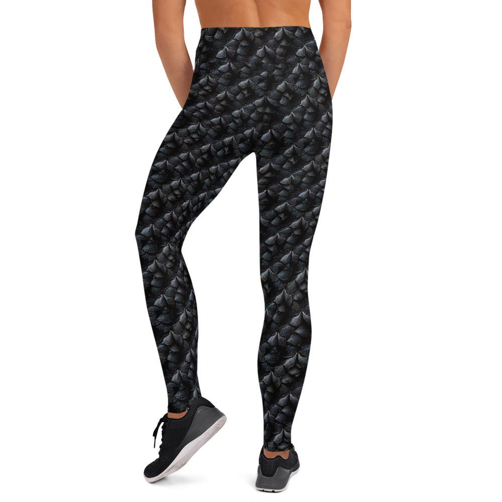 Onyxxor, the Cliff Sentinel Dragon Yoga Leggings