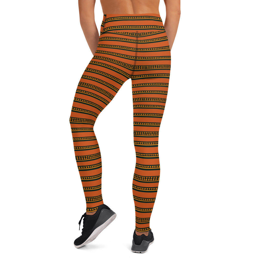 Timbuktu Tangerine Tapestry Yoga Leggings