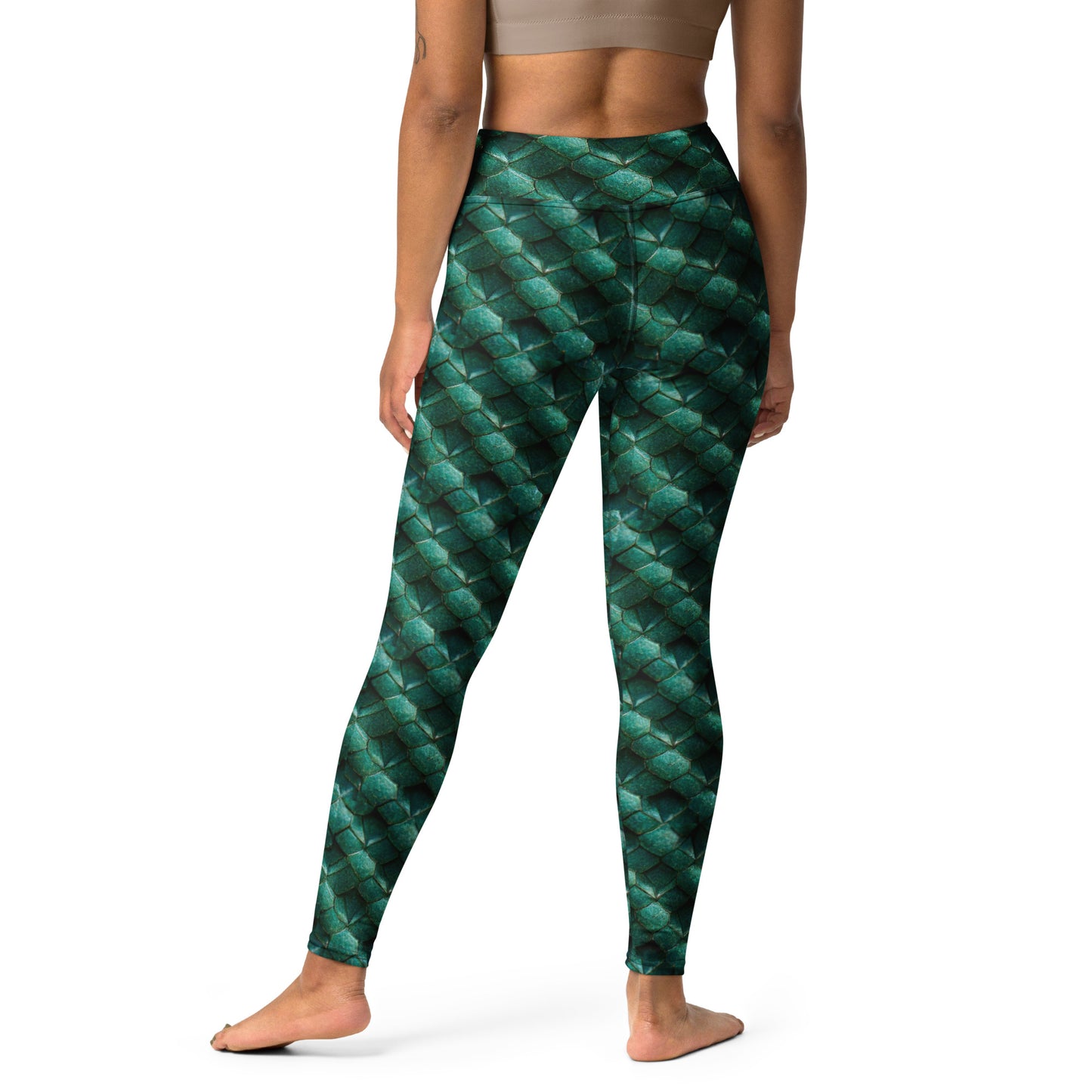 Emeralda the Great Forest Dragon Yoga Leggings