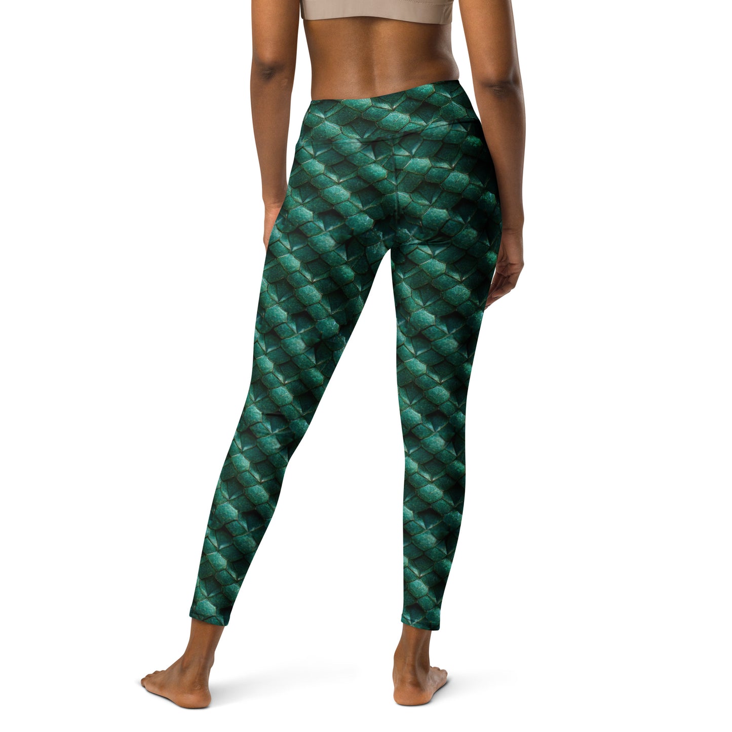 Emeralda the Great Forest Dragon Yoga Leggings