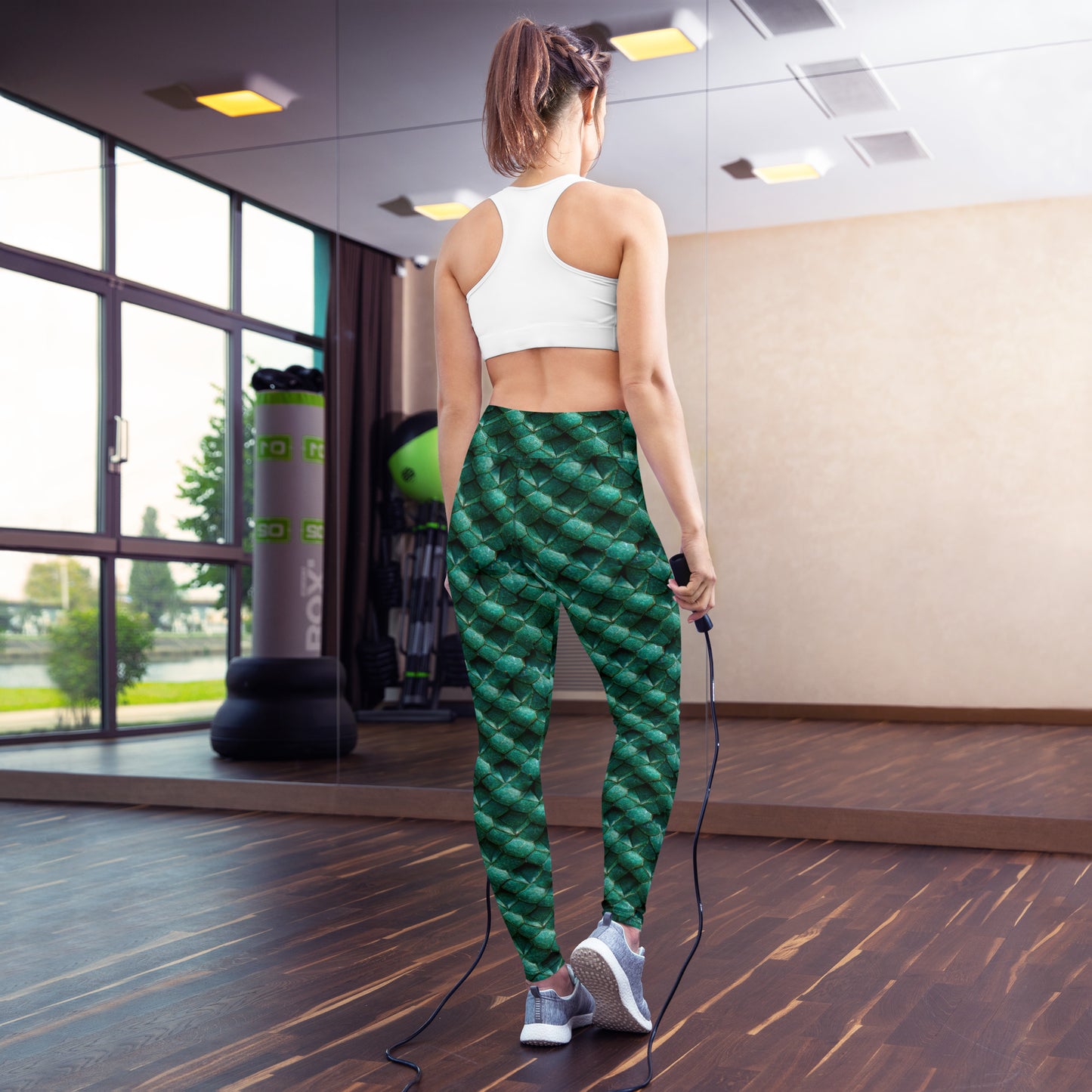 Emeralda the Great Forest Dragon Yoga Leggings