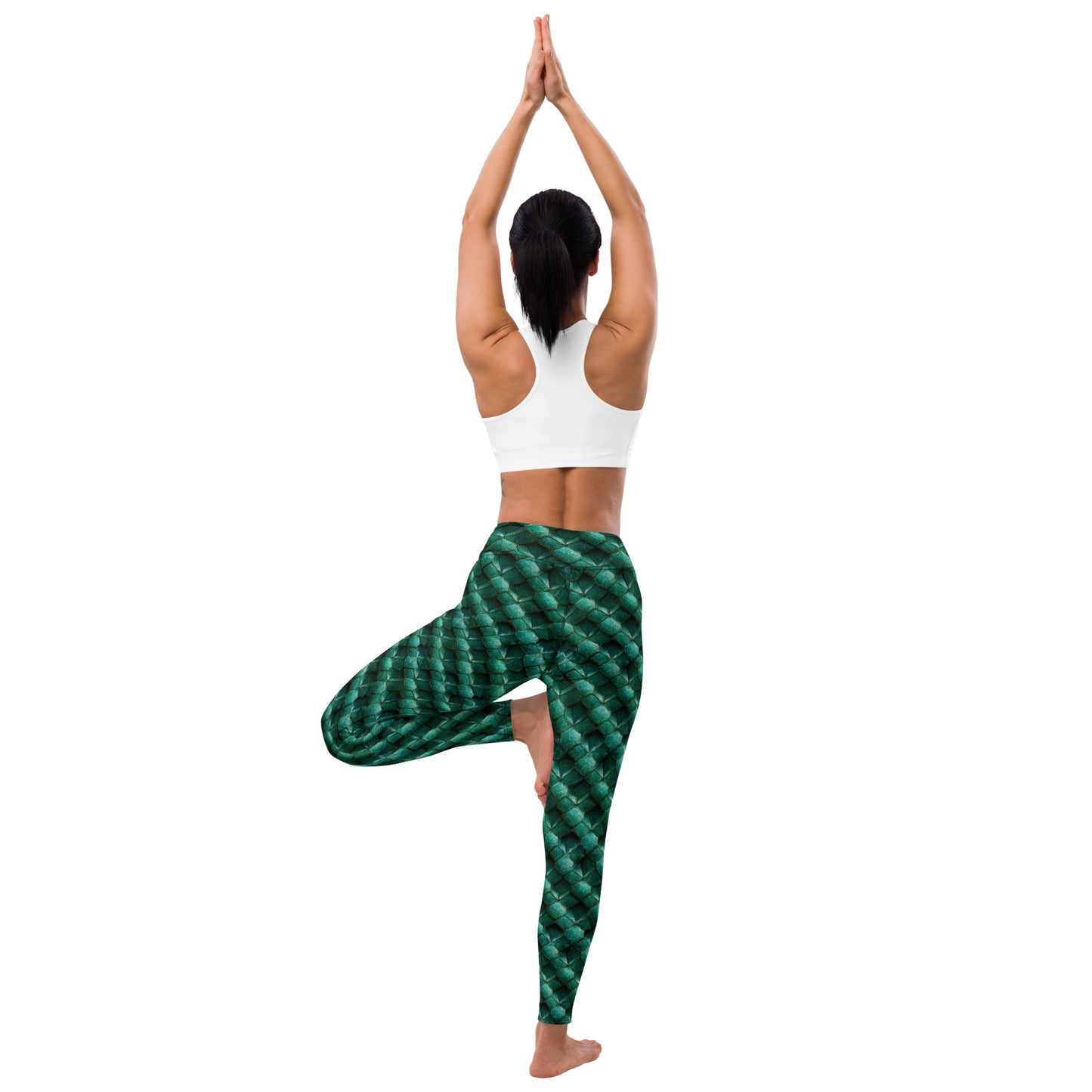 Emeralda the Great Forest Dragon Yoga Leggings