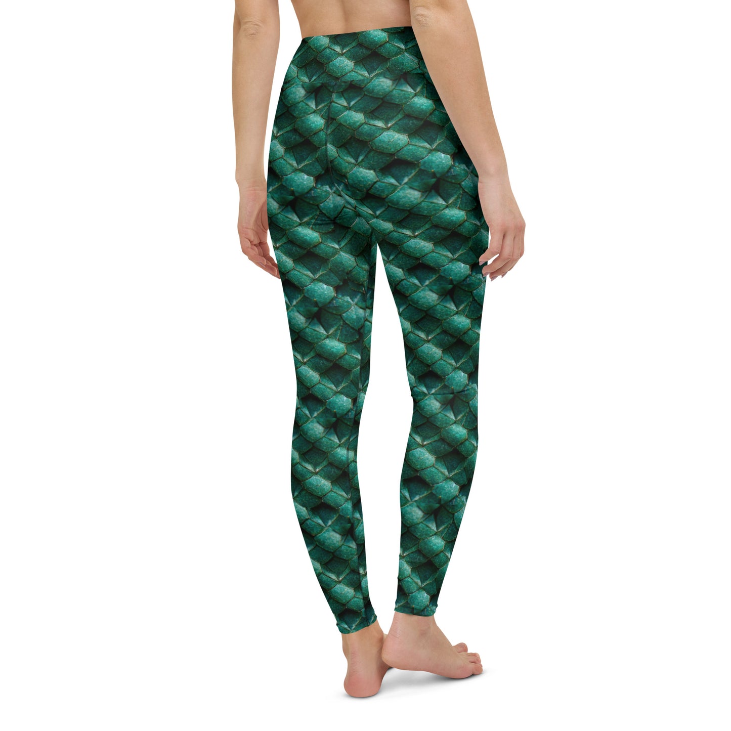 Emeralda the Great Forest Dragon Yoga Leggings