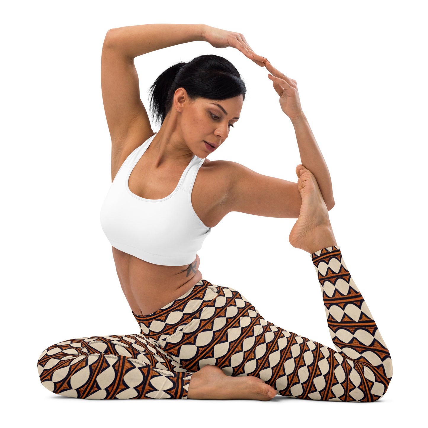 Kilimanjaro Creamsicle Yoga Leggings