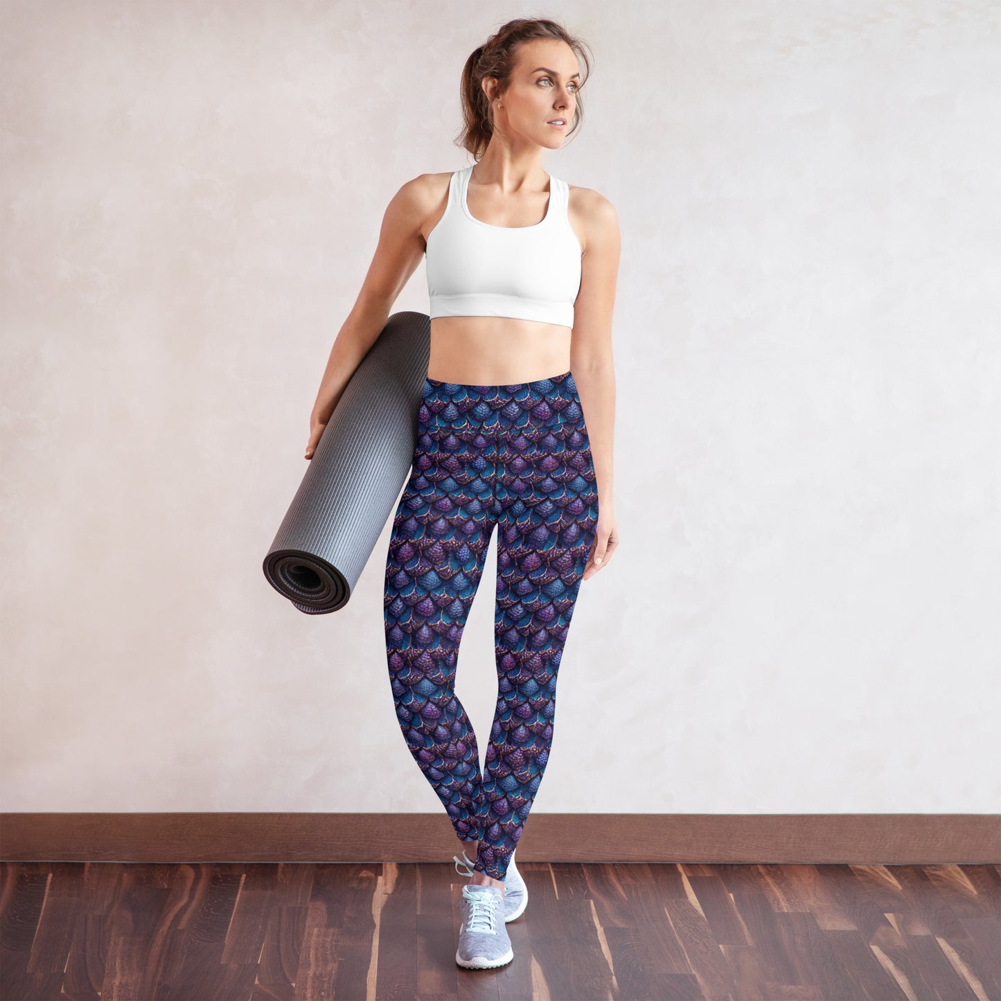 Luminosa, the Radiant Amethyst Drakon Yoga Leggings