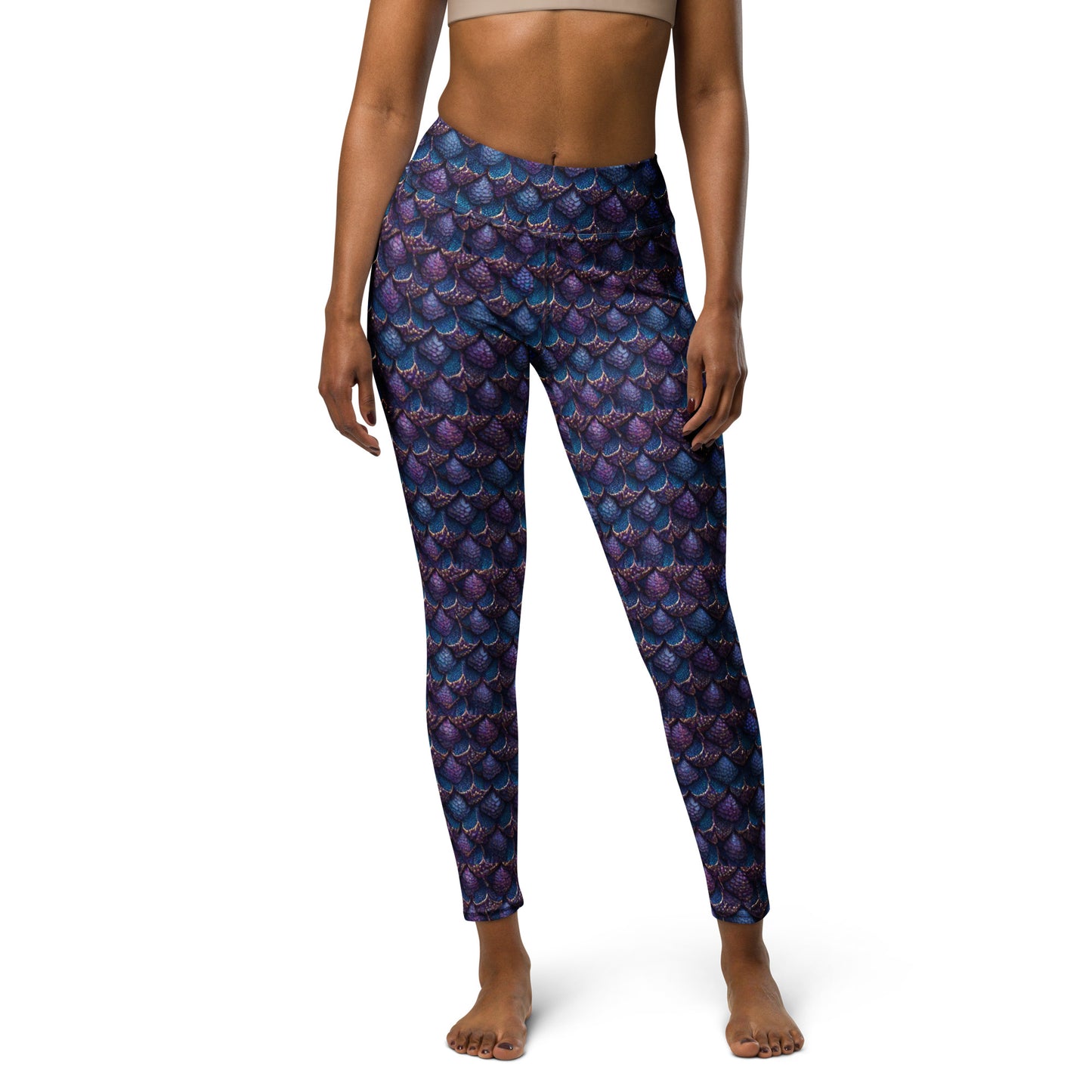 Luminosa, the Radiant Amethyst Drakon Yoga Leggings