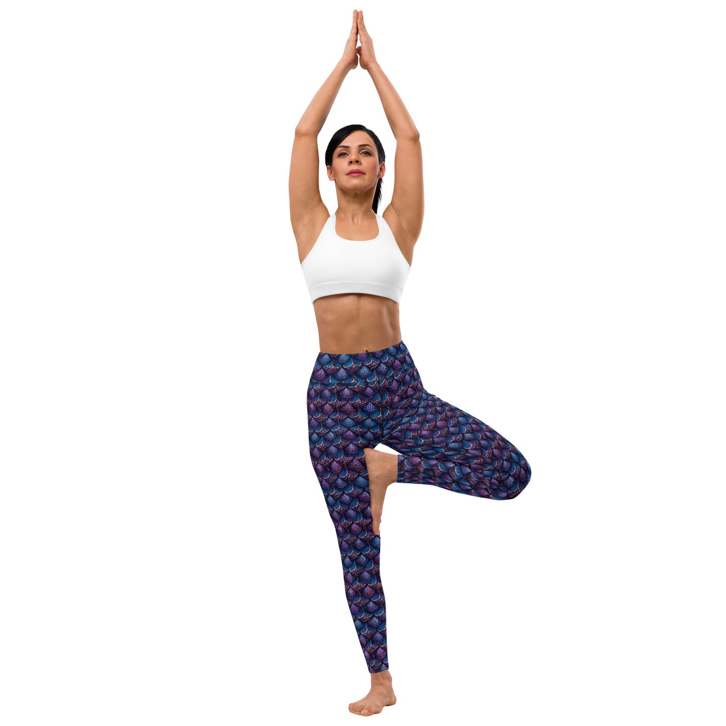 Luminosa, the Radiant Amethyst Drakon Yoga Leggings