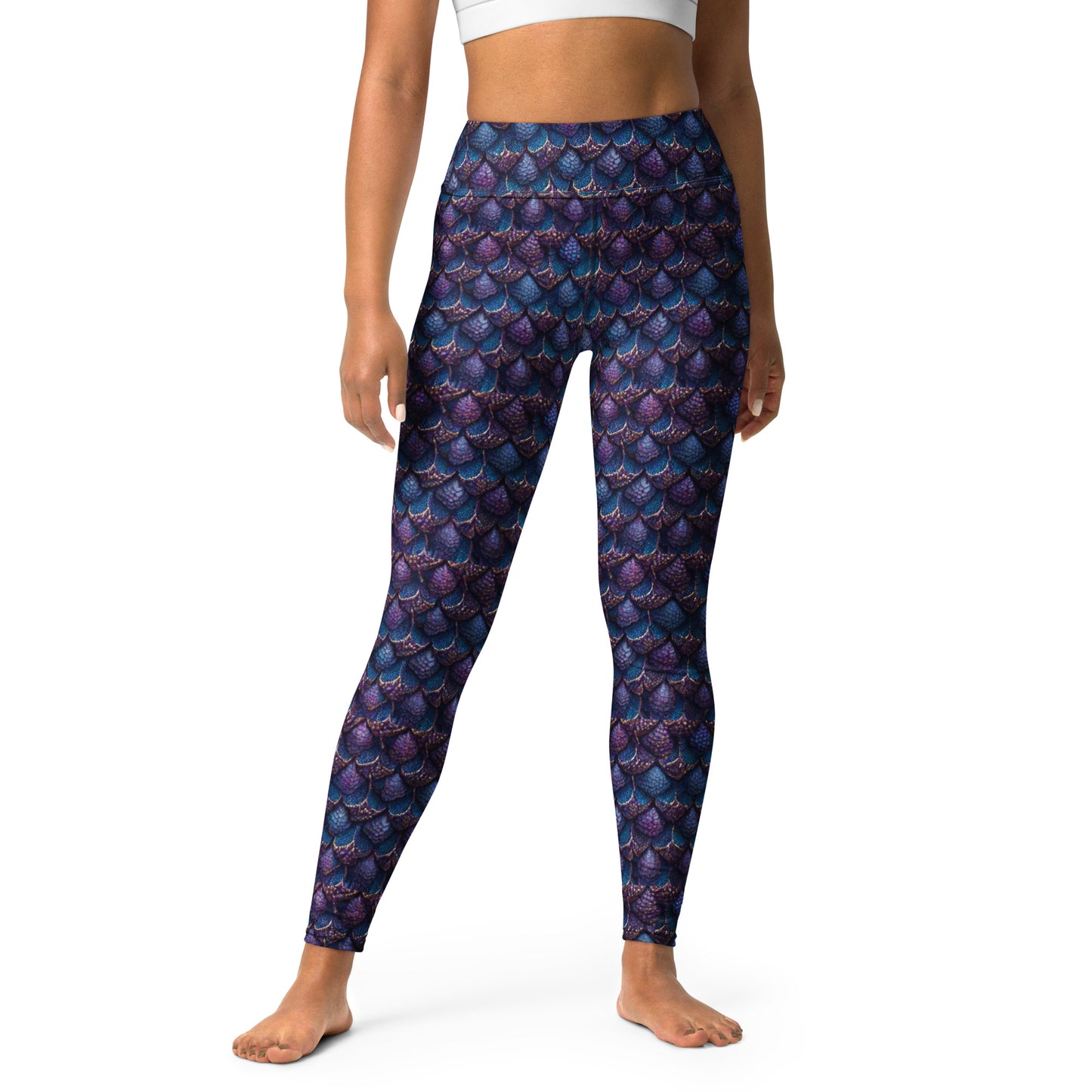 Luminosa, the Radiant Amethyst Drakon Yoga Leggings