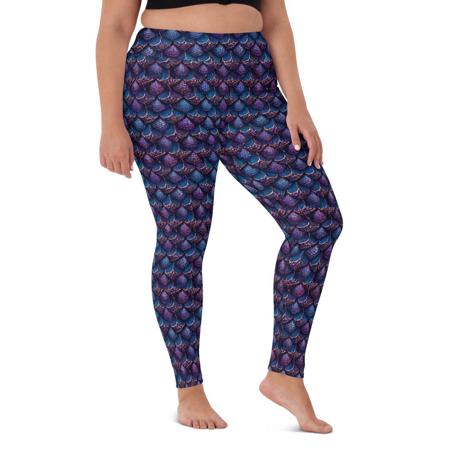 Luminosa, the Radiant Amethyst Drakon Yoga Leggings