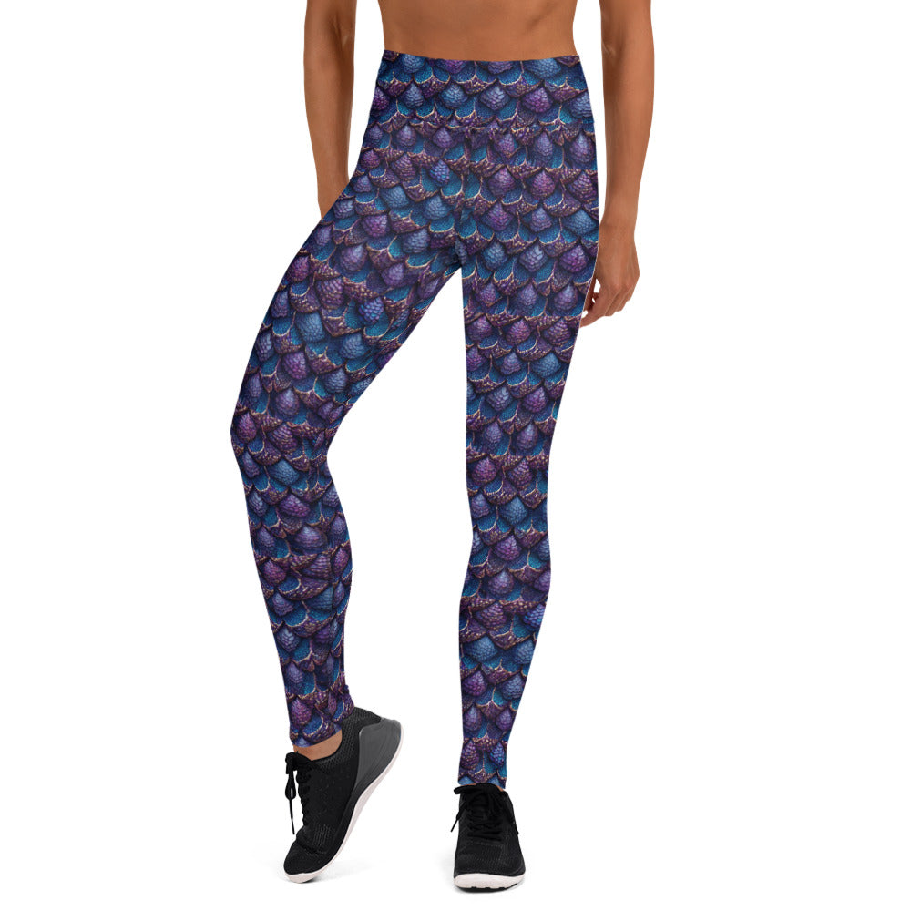 Luminosa, the Radiant Amethyst Drakon Yoga Leggings