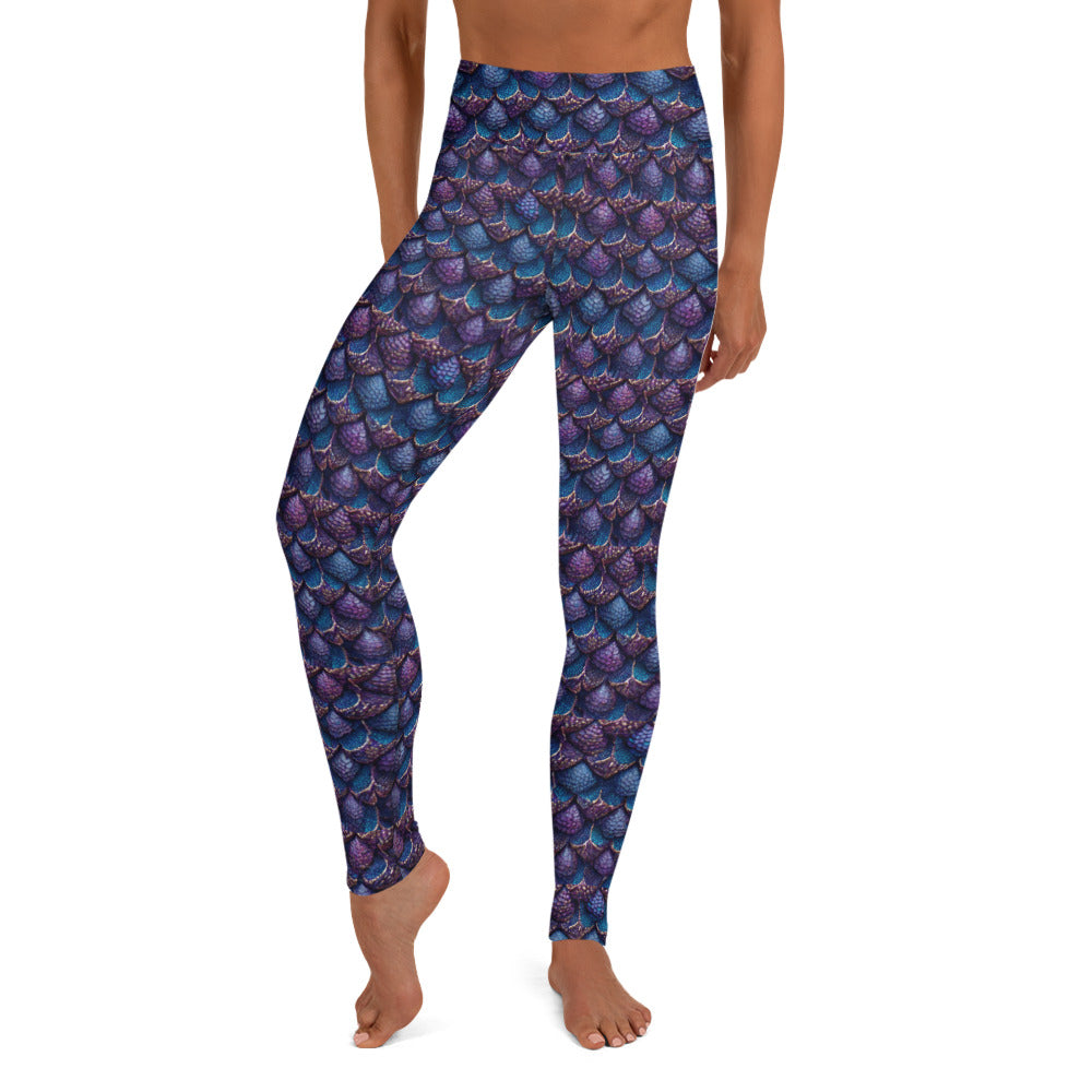 Luminosa, the Radiant Amethyst Drakon Yoga Leggings