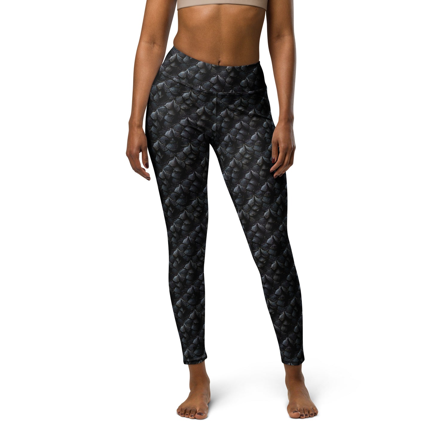 Onyxxor, the Cliff Sentinel Dragon Yoga Leggings