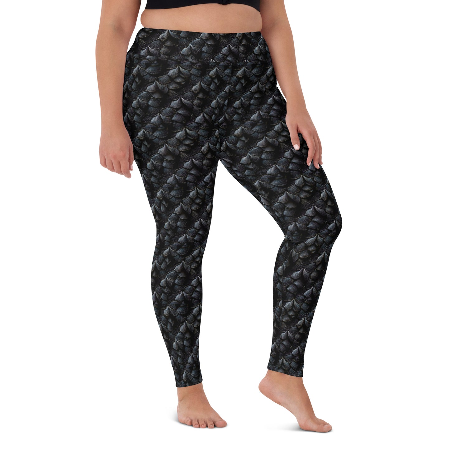 Onyxxor, the Cliff Sentinel Dragon Yoga Leggings