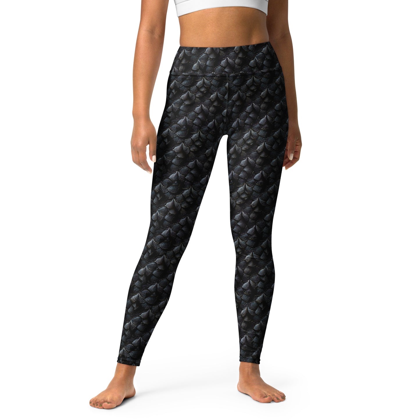 Onyxxor, the Cliff Sentinel Dragon Yoga Leggings