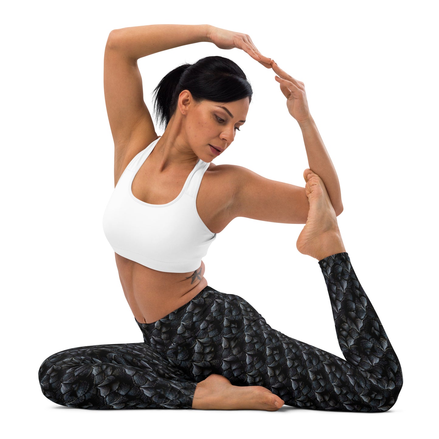 Onyxxor, the Cliff Sentinel Dragon Yoga Leggings