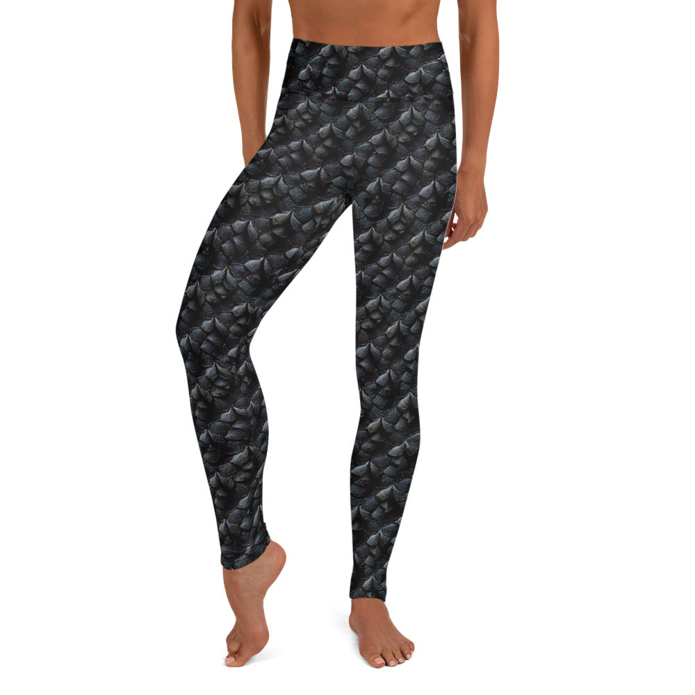 Onyxxor, the Cliff Sentinel Dragon Yoga Leggings
