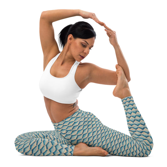 Seafoam Scales Yoga Leggings