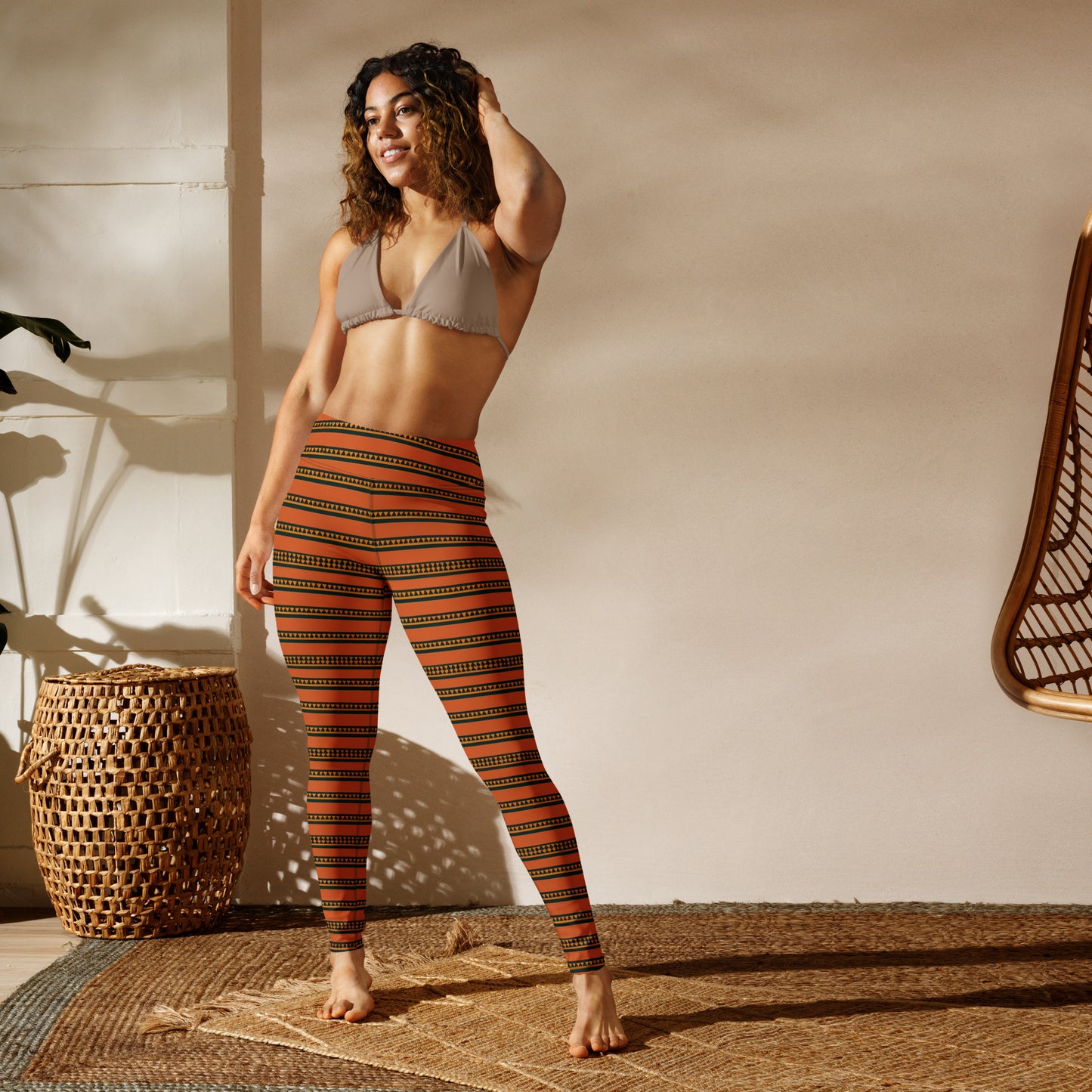 Timbuktu Tangerine Tapestry Yoga Leggings