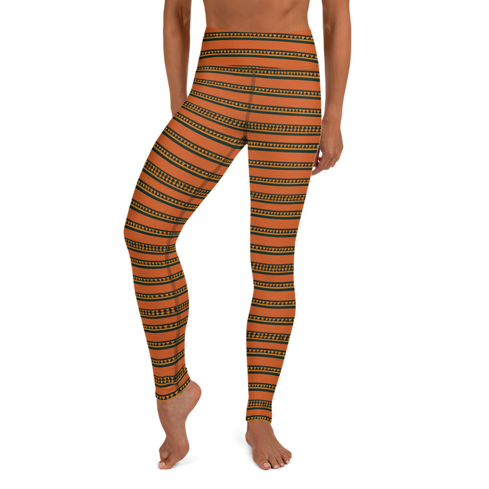 Timbuktu Tangerine Tapestry Yoga Leggings