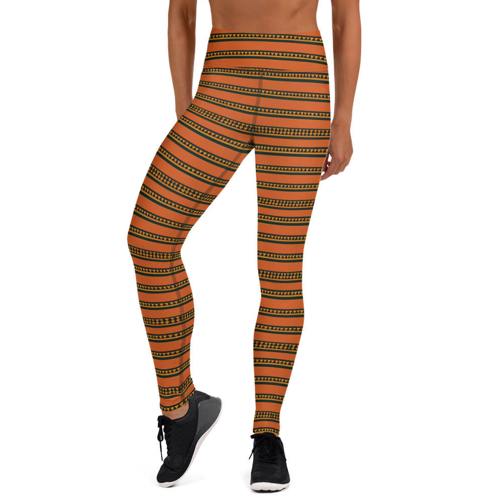 Timbuktu Tangerine Tapestry Yoga Leggings