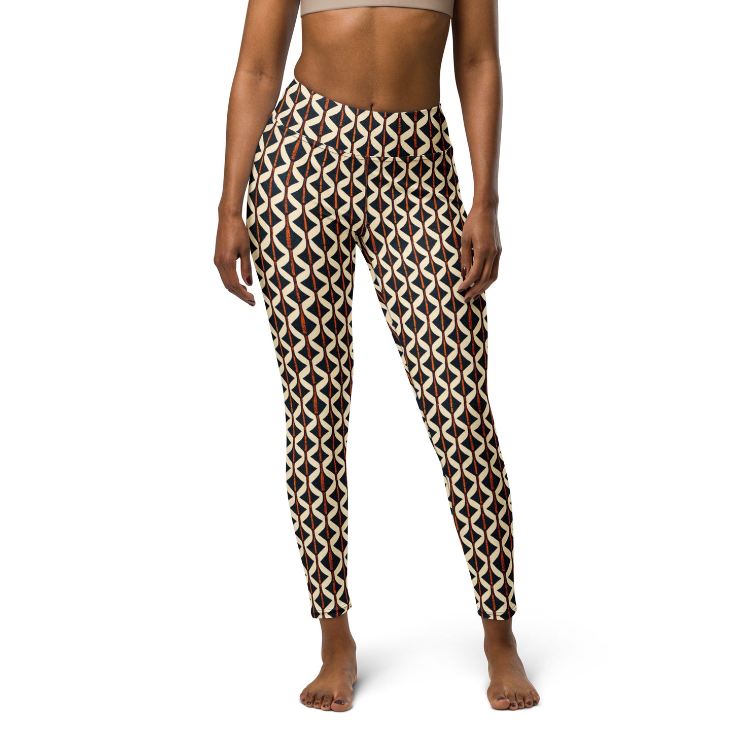 Tribal Tones In Harmony Yoga Leggings