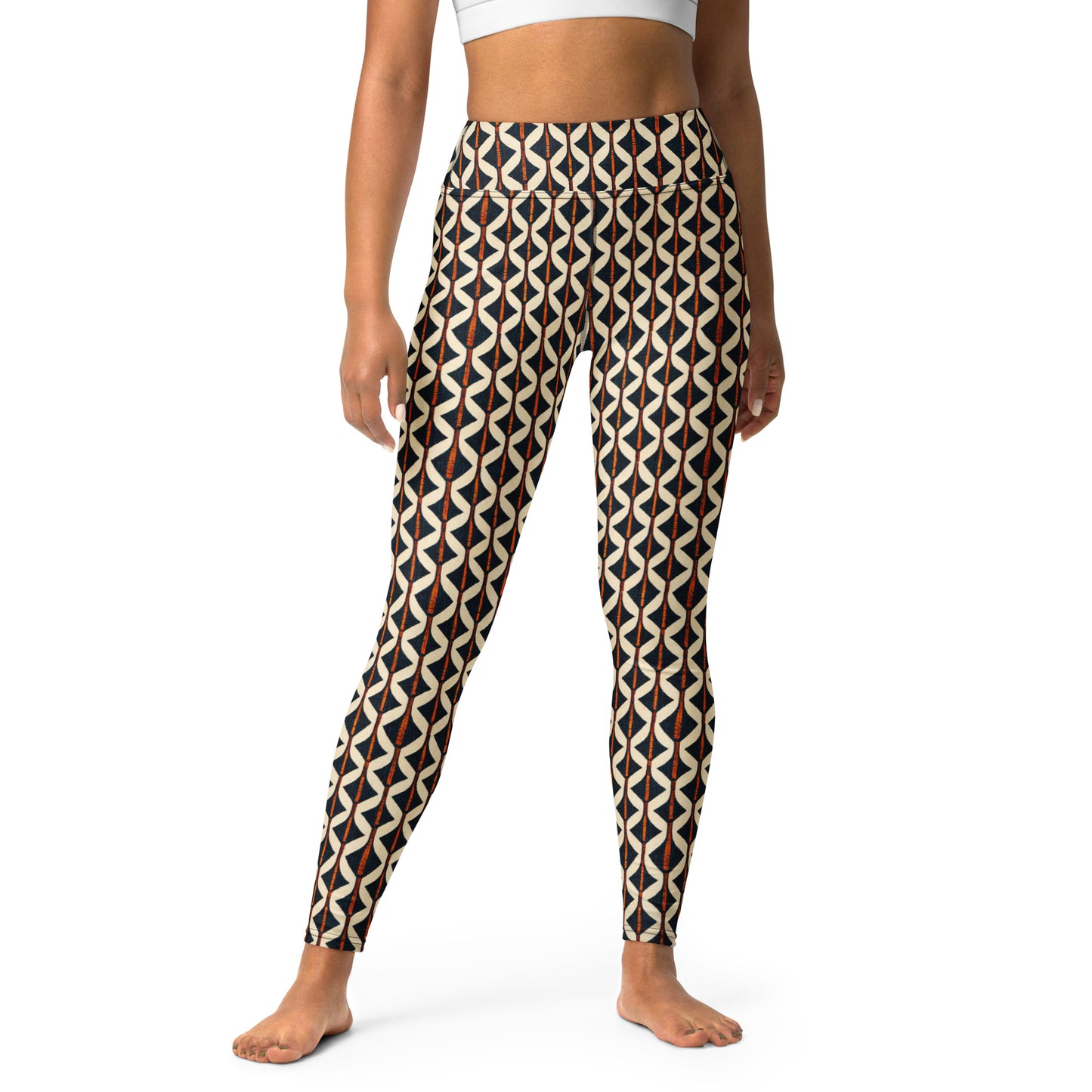 Tribal Tones In Harmony Yoga Leggings