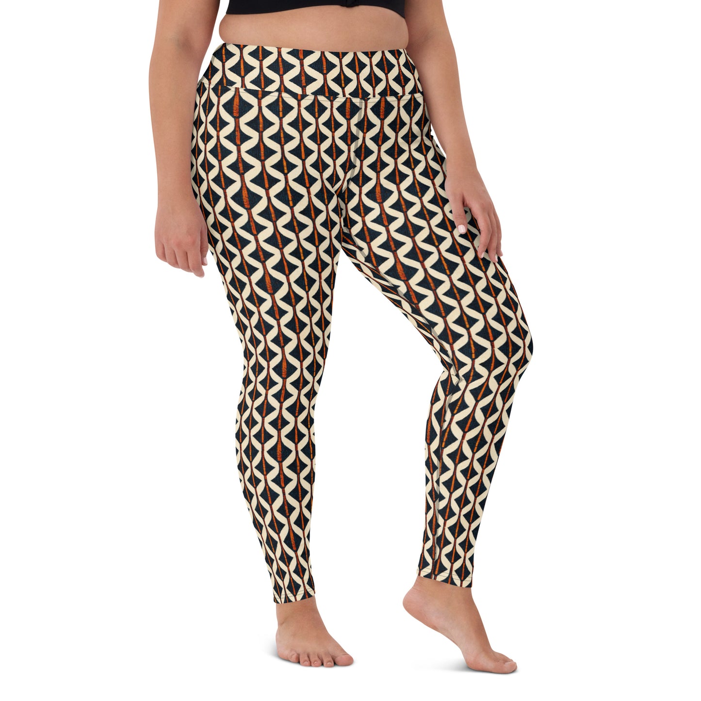 Tribal Tones In Harmony Yoga Leggings