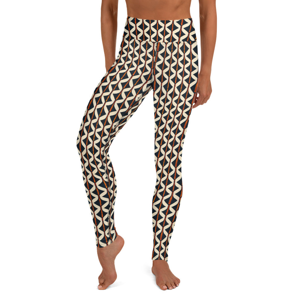 Tribal Tones In Harmony Yoga Leggings