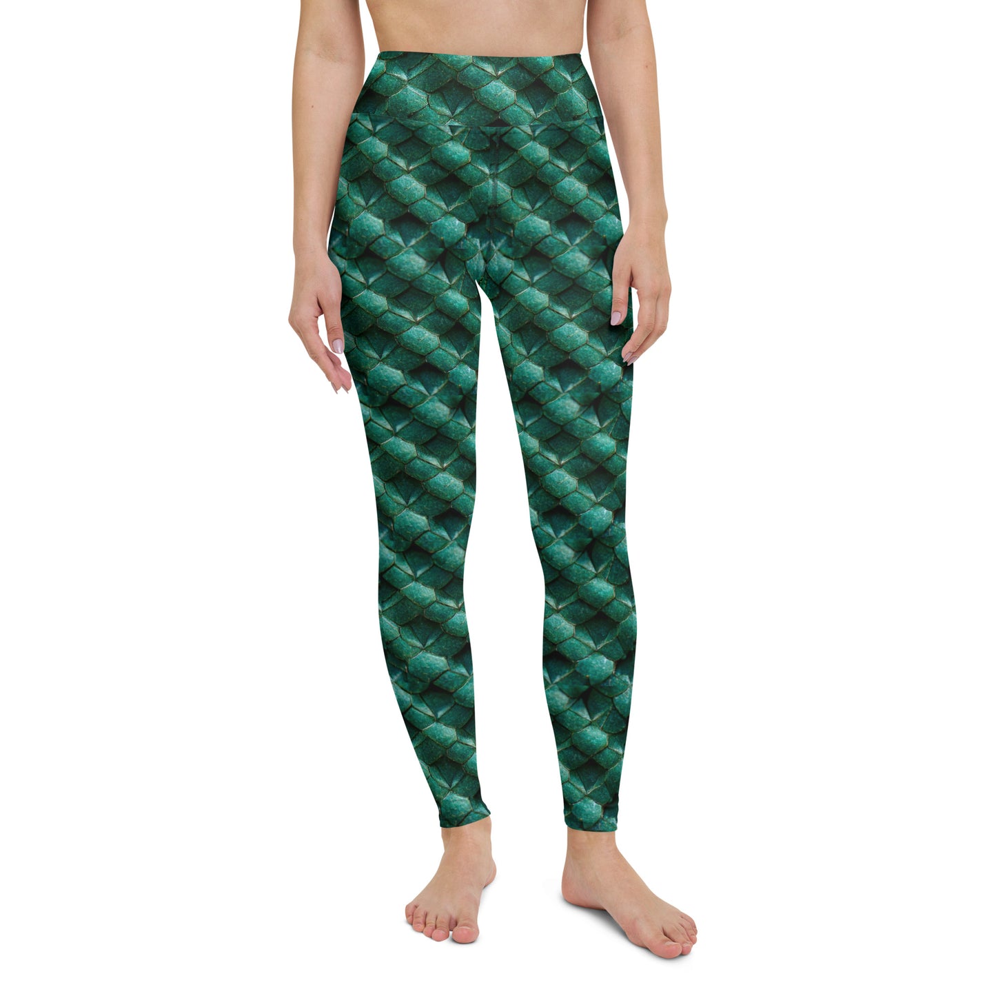 Emeralda the Great Forest Dragon Yoga Leggings