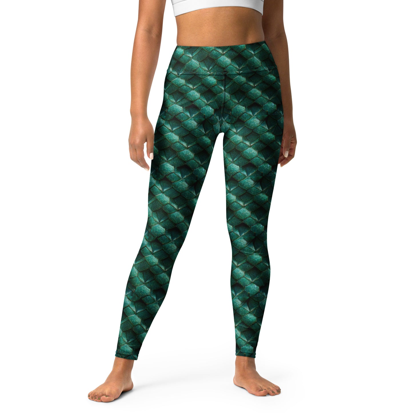 Emeralda the Great Forest Dragon Yoga Leggings