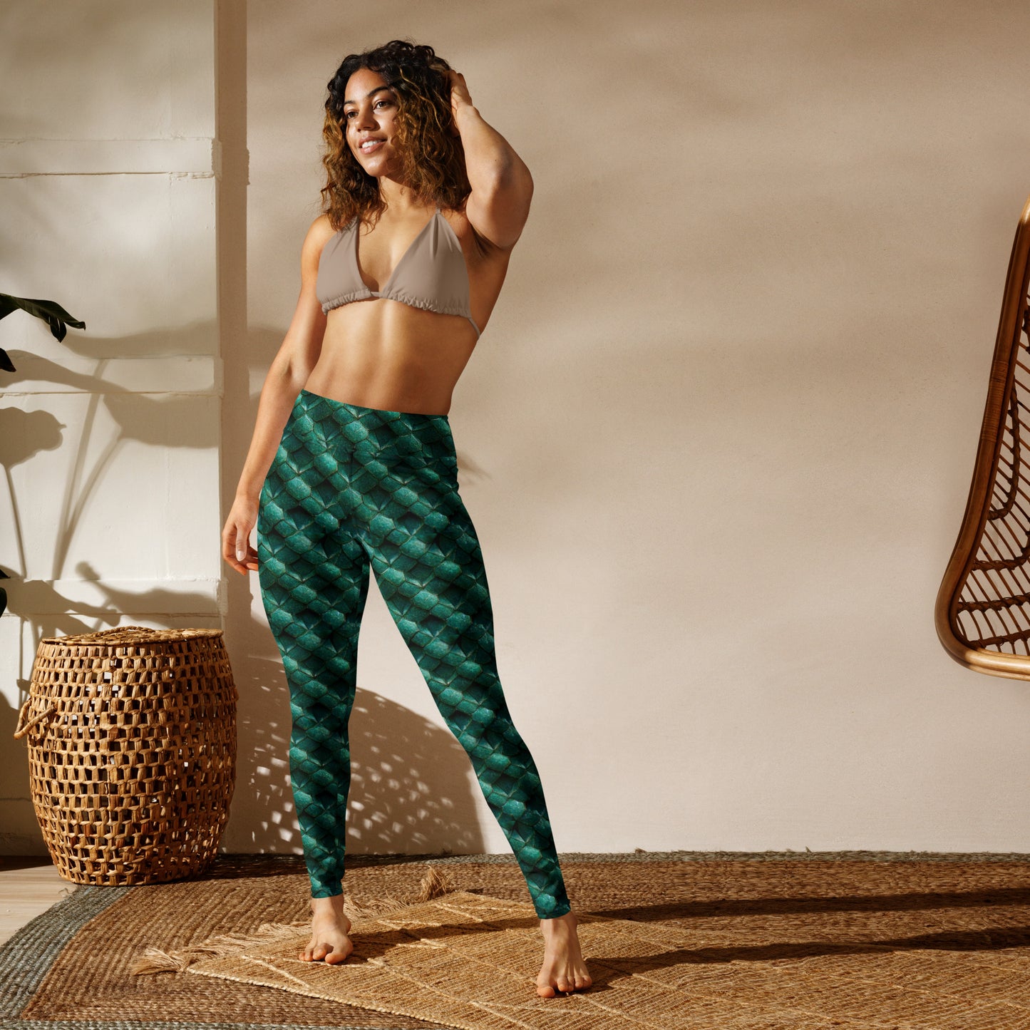 Emeralda the Great Forest Dragon Yoga Leggings