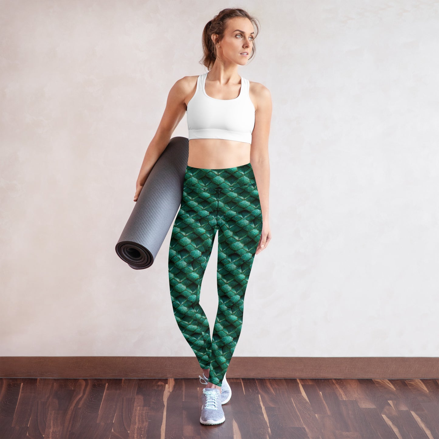 Emeralda the Great Forest Dragon Yoga Leggings