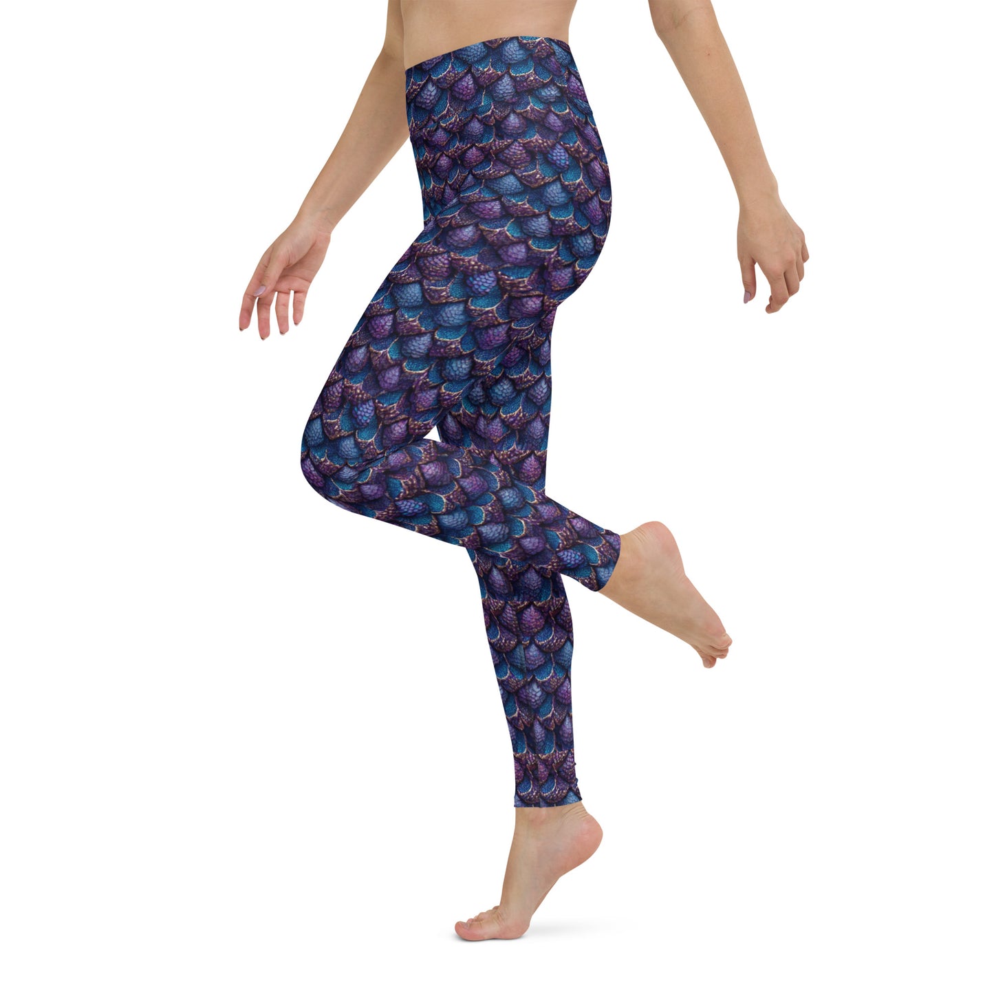 Luminosa, the Radiant Amethyst Drakon Yoga Leggings