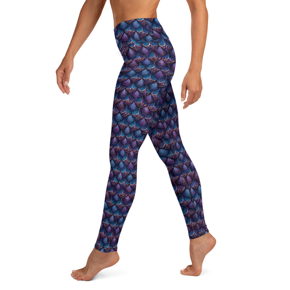 Luminosa, the Radiant Amethyst Drakon Yoga Leggings