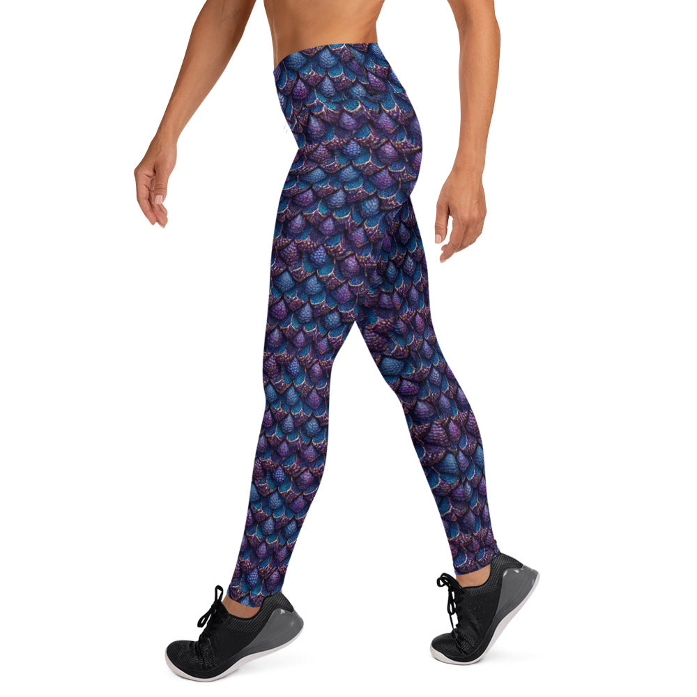 Luminosa, the Radiant Amethyst Drakon Yoga Leggings