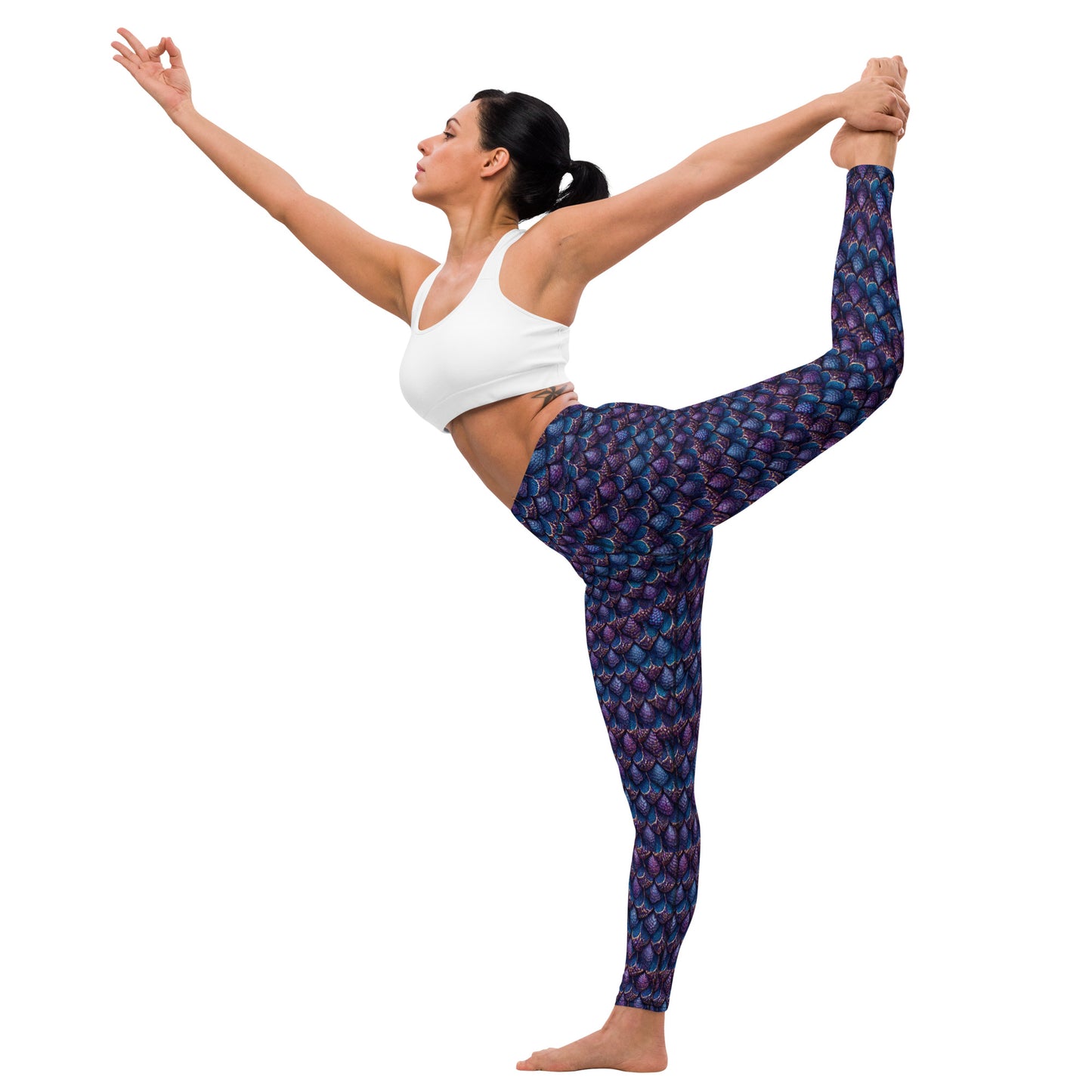 Luminosa, the Radiant Amethyst Drakon Yoga Leggings