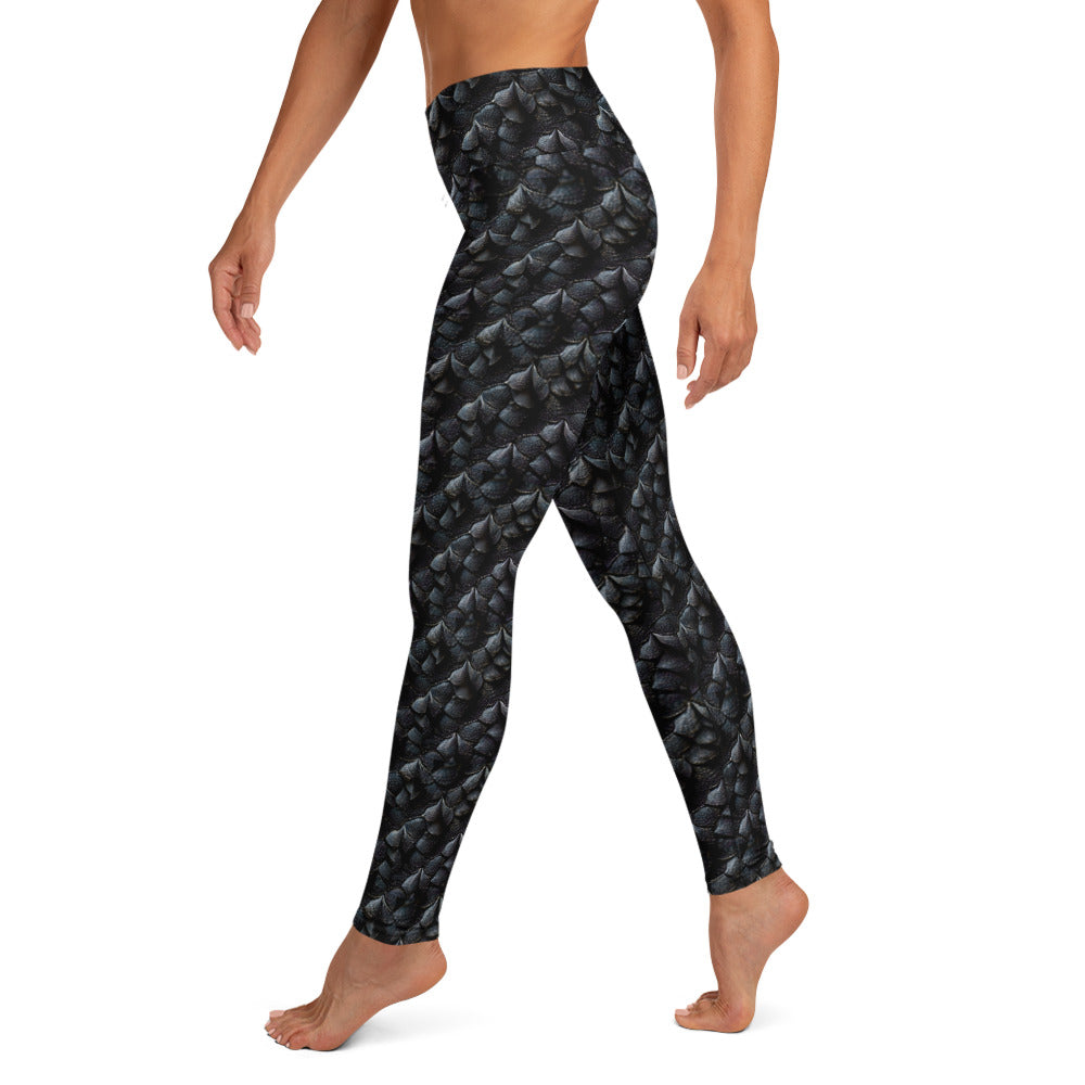 Onyxxor, the Cliff Sentinel Dragon Yoga Leggings