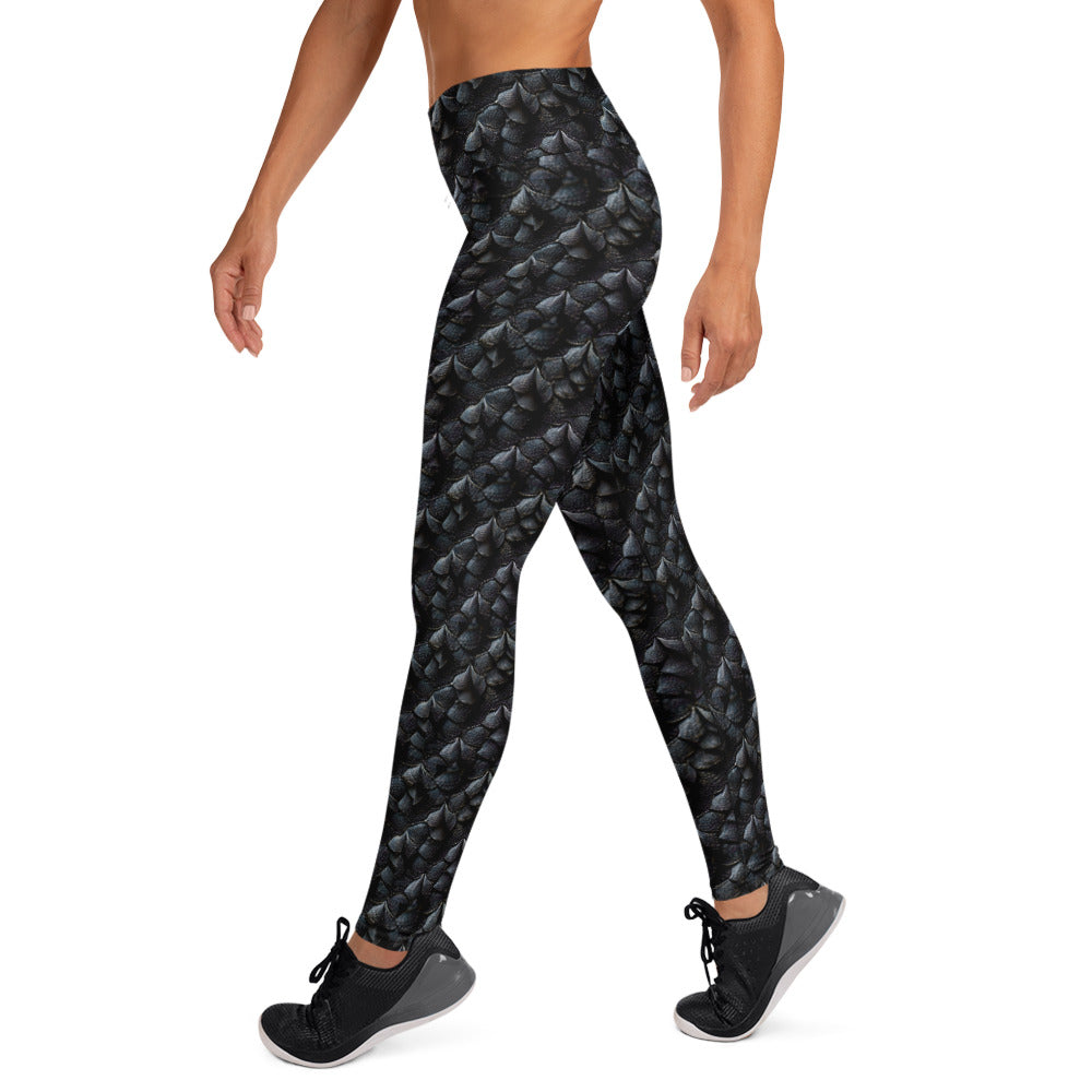 Onyxxor, the Cliff Sentinel Dragon Yoga Leggings