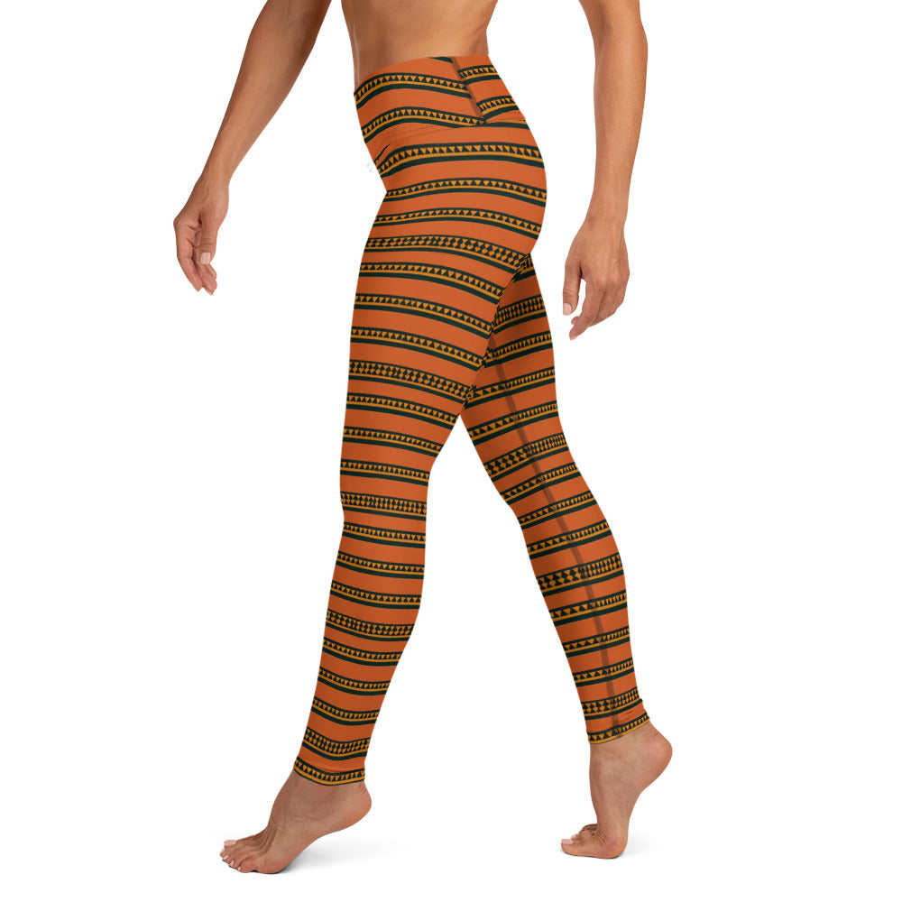 Timbuktu Tangerine Tapestry Yoga Leggings