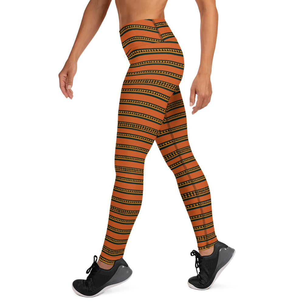 Timbuktu Tangerine Tapestry Yoga Leggings