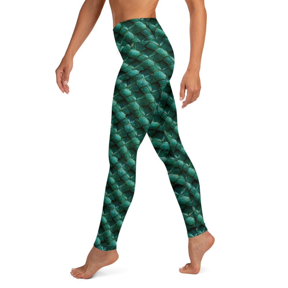 Emeralda the Great Forest Dragon Yoga Leggings