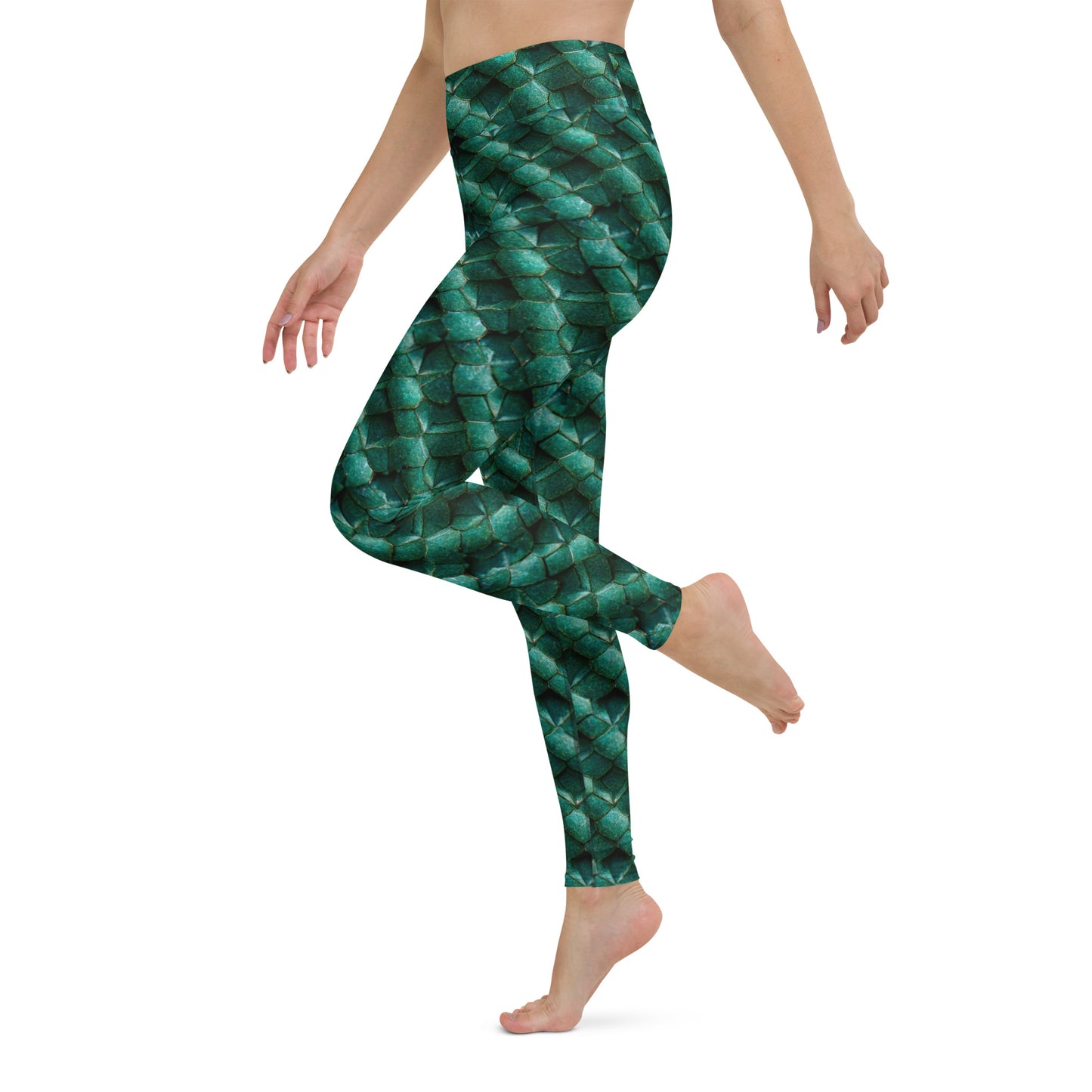 Emeralda the Great Forest Dragon Yoga Leggings