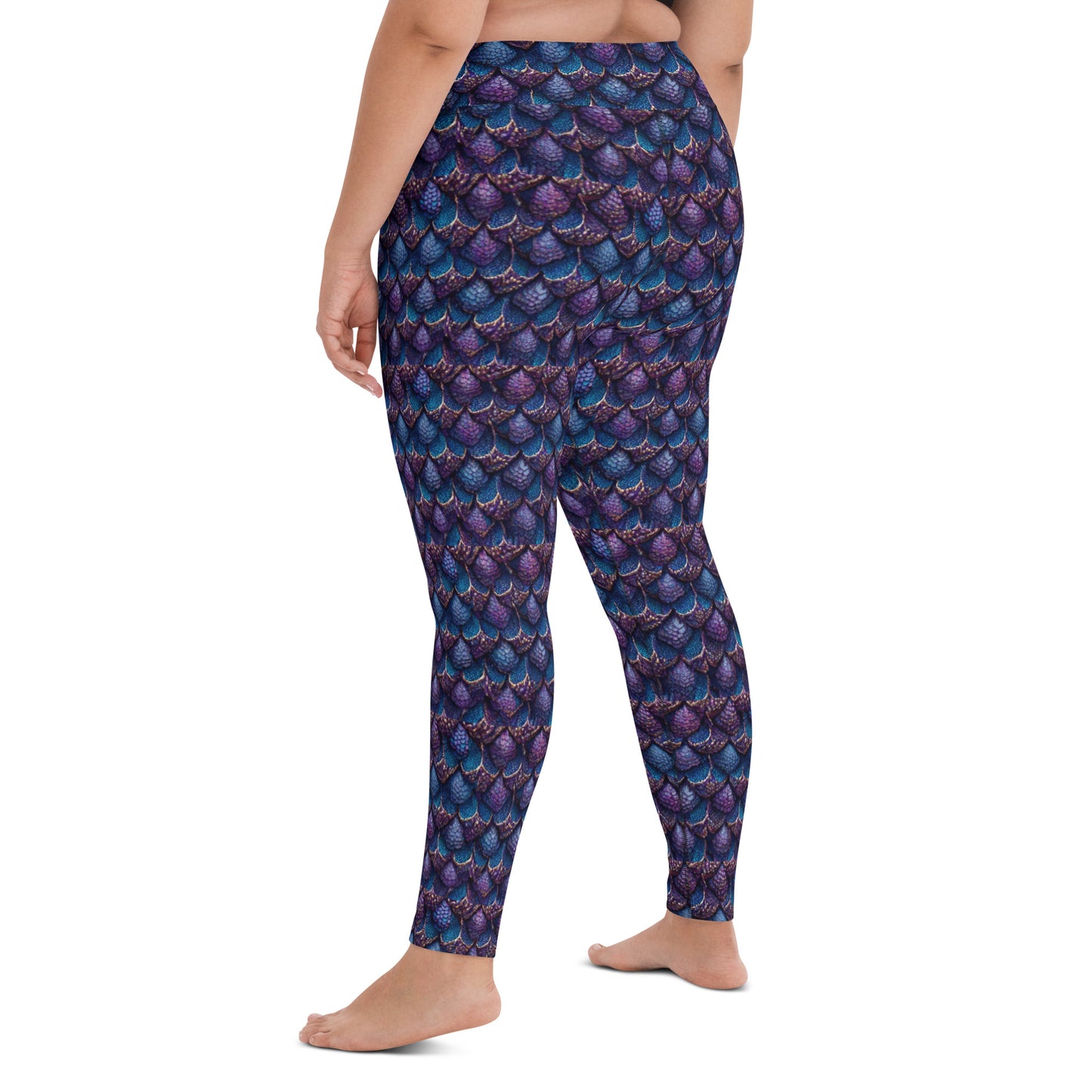 Luminosa, the Radiant Amethyst Drakon Yoga Leggings