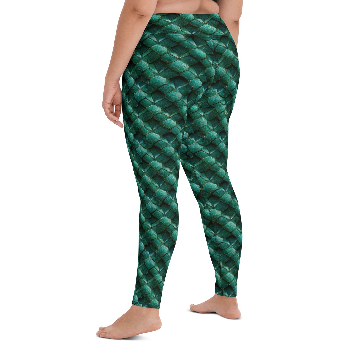 Emeralda the Great Forest Dragon Yoga Leggings