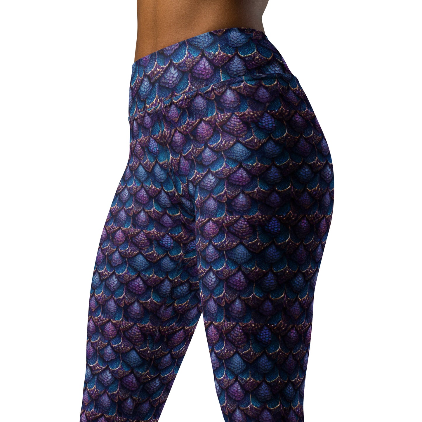 Luminosa, the Radiant Amethyst Drakon Yoga Leggings