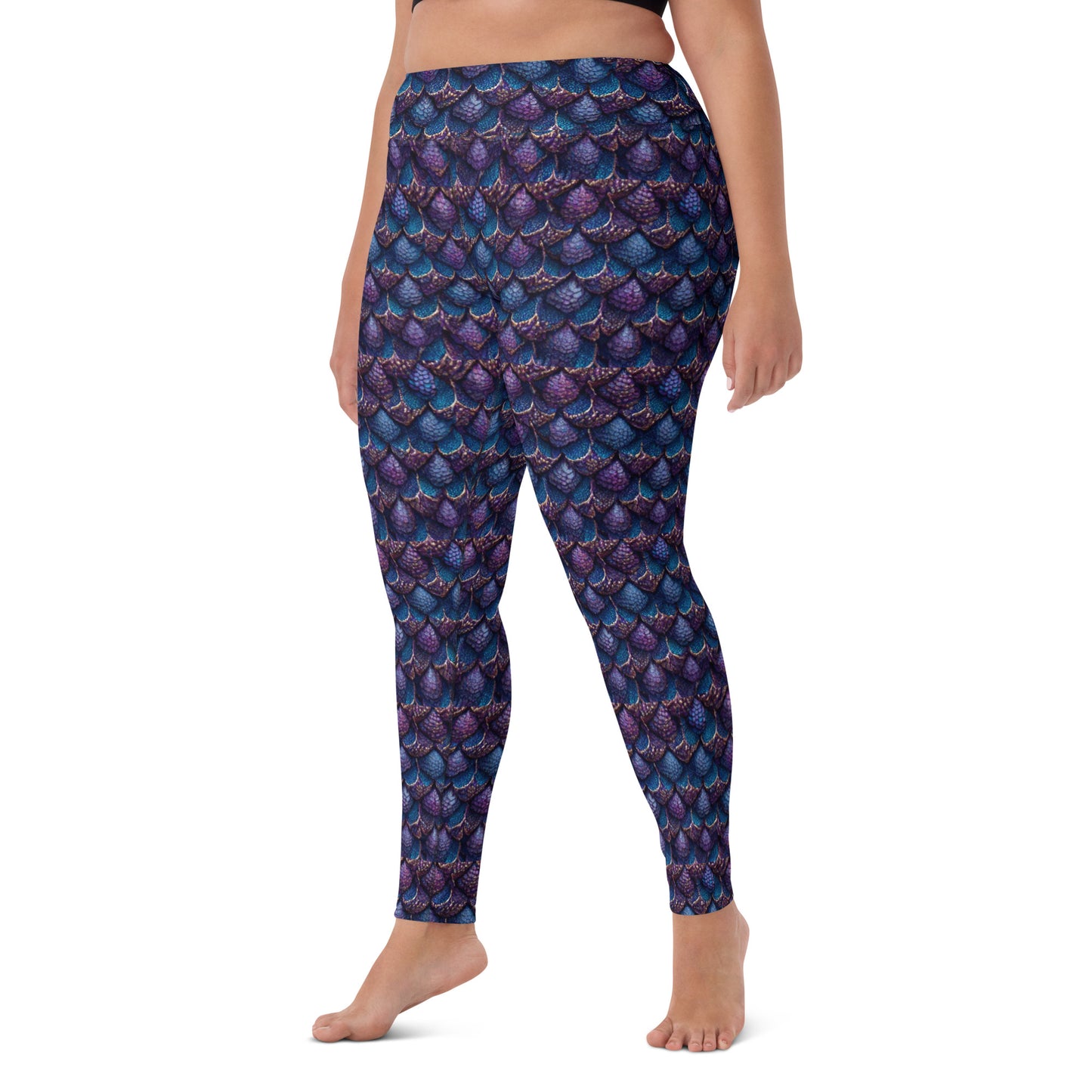 Luminosa, the Radiant Amethyst Drakon Yoga Leggings