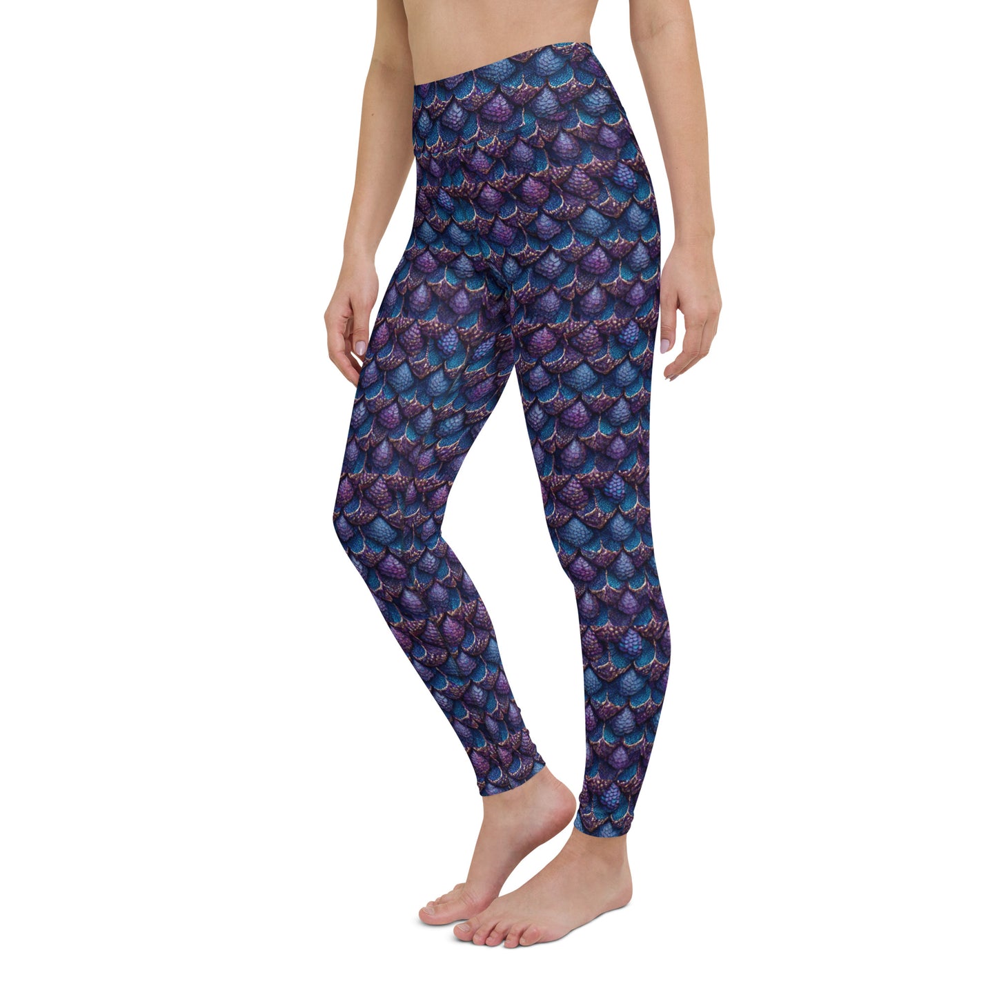 Luminosa, the Radiant Amethyst Drakon Yoga Leggings