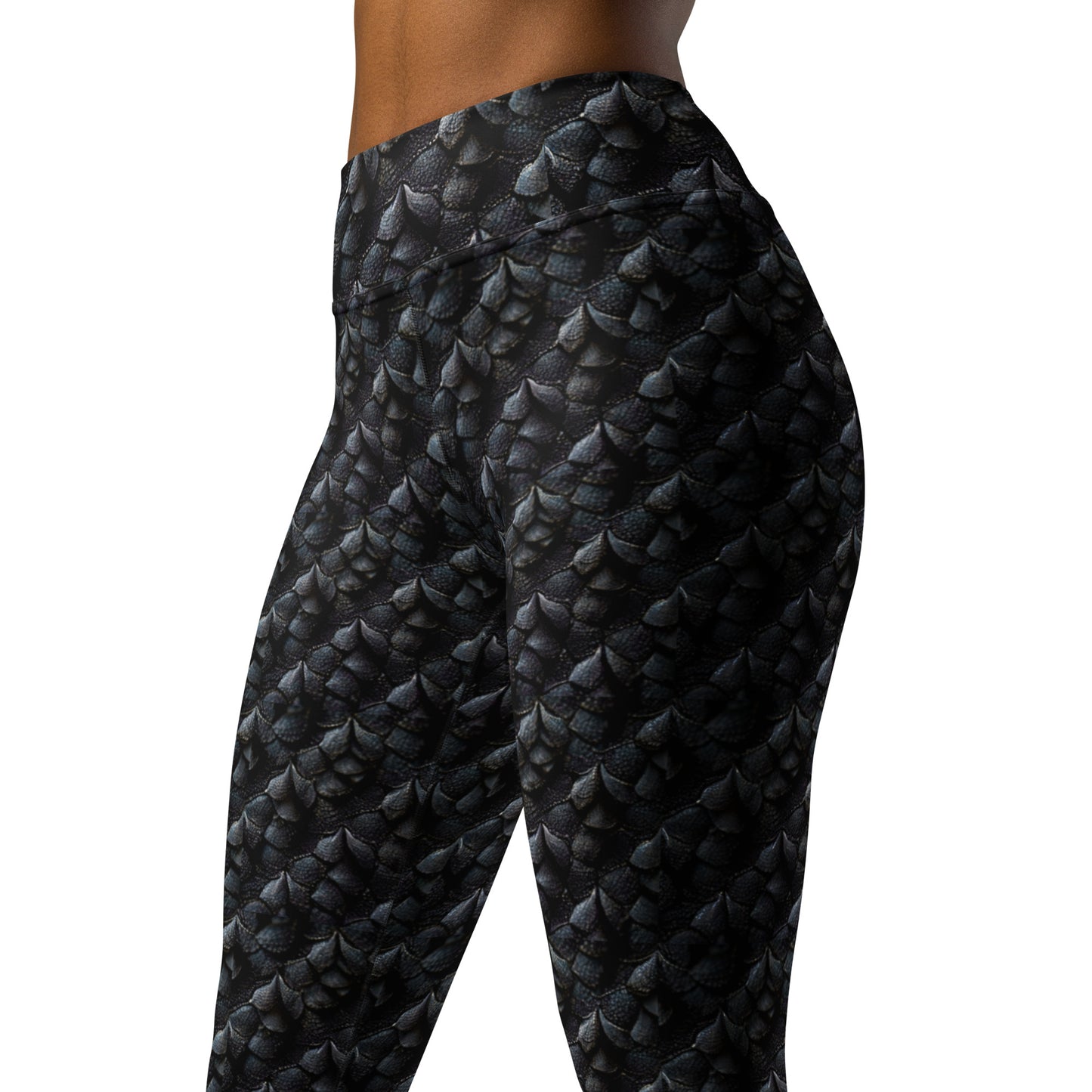 Onyxxor, the Cliff Sentinel Dragon Yoga Leggings