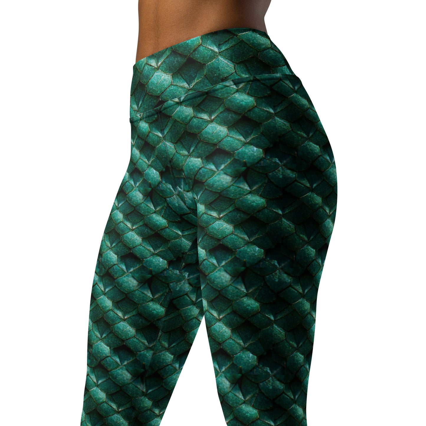 Emeralda the Great Forest Dragon Yoga Leggings