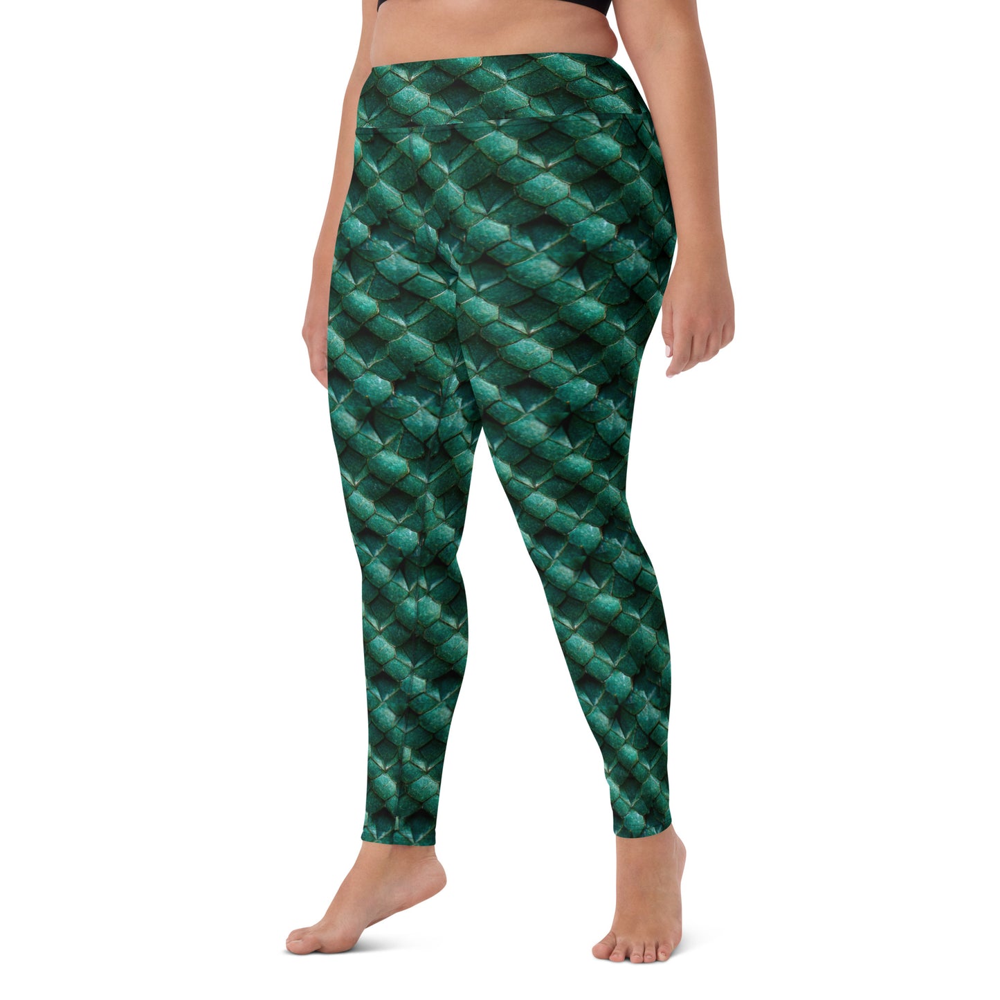 Emeralda the Great Forest Dragon Yoga Leggings